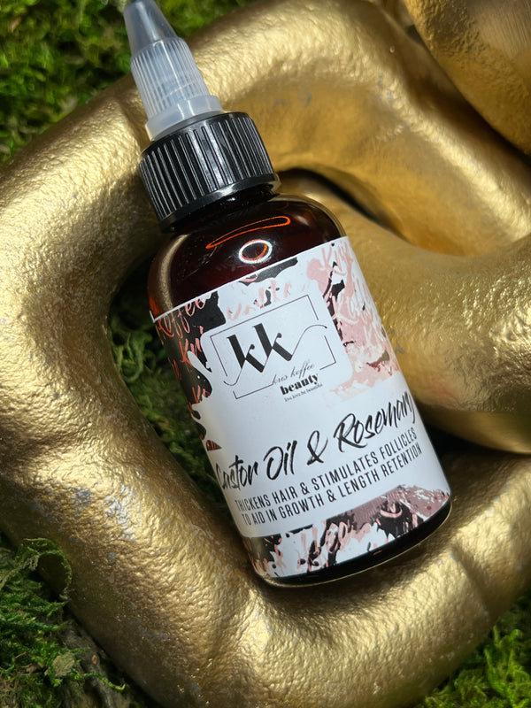 Castor Oil & Rosemary - Kris Koffee Beauty